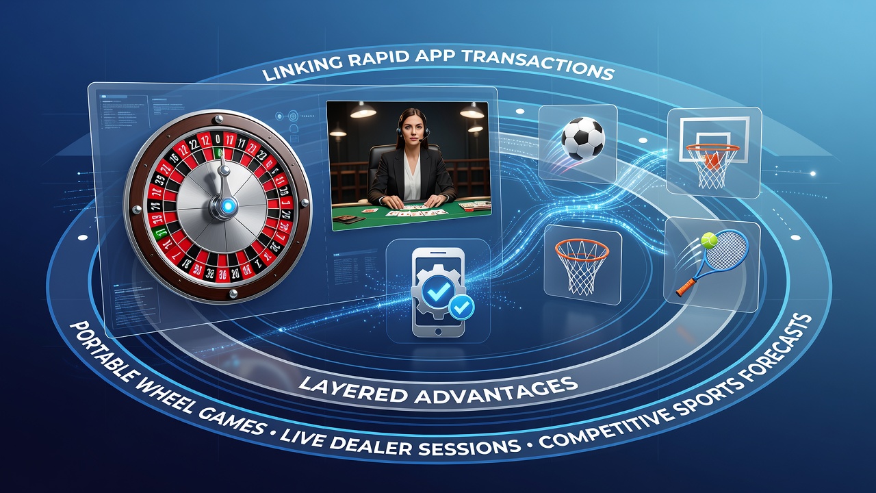 Mobile App mit schnellen Transaktionen und Wheel-Spiel-Interface